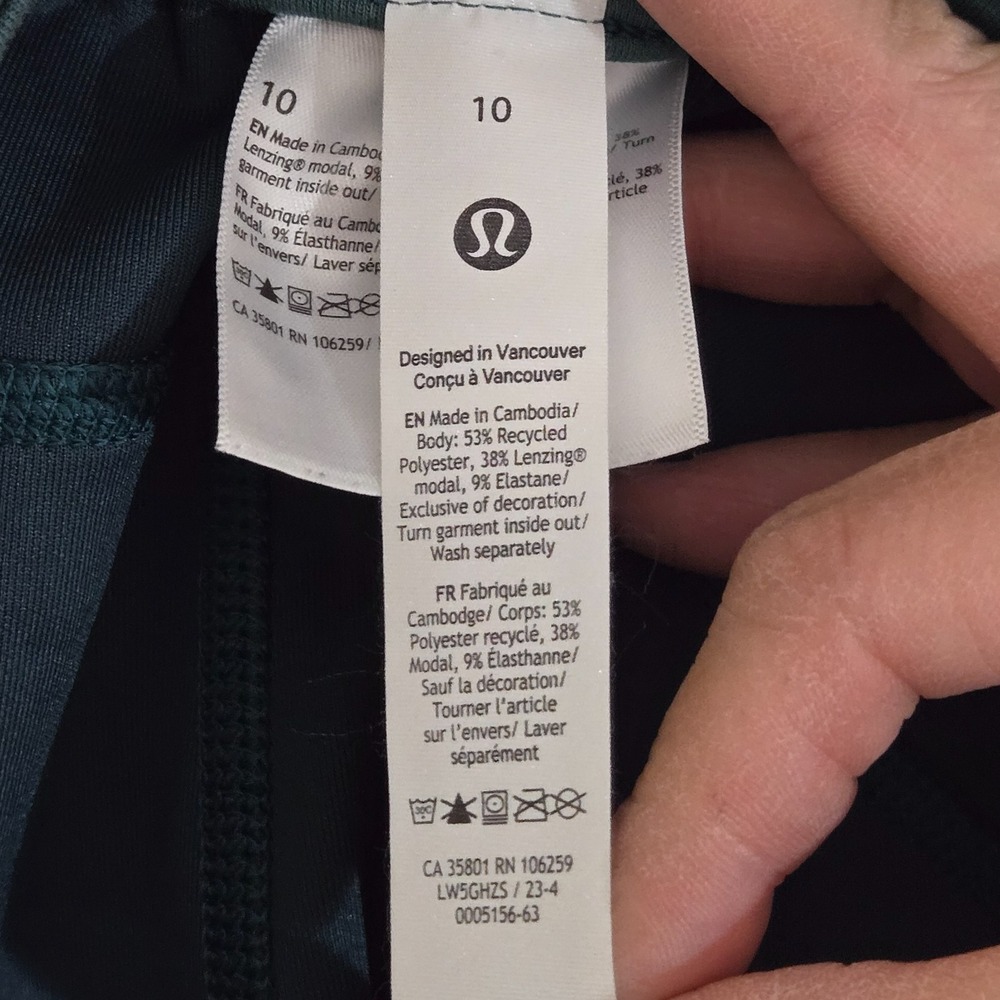 Lululemon Softstreme High-Rise Pant SMTL Size 10 Green LM5GHZS - Picture 9 of 10